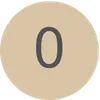 Ein Icon bestehend aus beigem Kreis mit einer Null drin